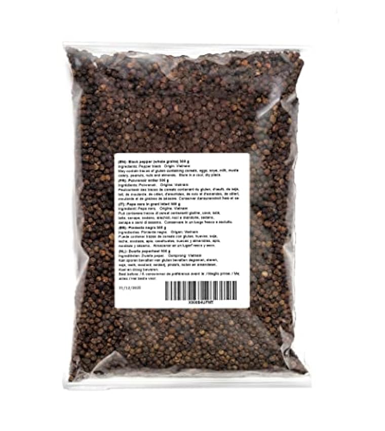 Minotaur Spices | Pimienta negra | Granos de pimienta enteros | 2 x 500g (1 Kg) KmGj7kHV