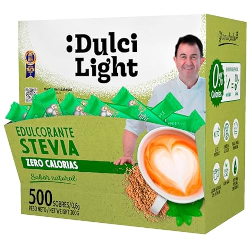Edulcorante Stevia Zero DulciLight 500 Sobres 0% Calori