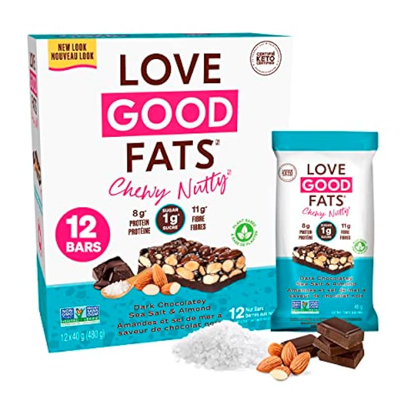 Love Good Fats Sal Marina Masticable con Nuez y Chocola