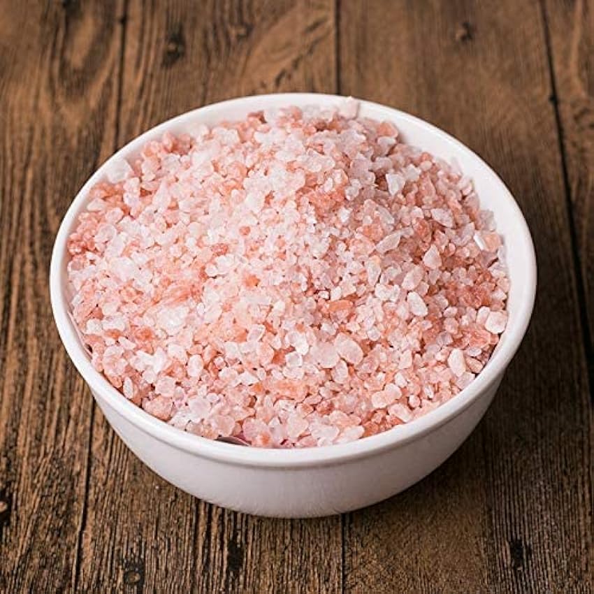 Sal Rosa del Himalaya 100% Natural Salt Range Pakistan Sazonar y Cocinar Sin Refinar Sin Aditivos - Sal Rosa del Himalaya Gruesa 1Kg nb113COV
