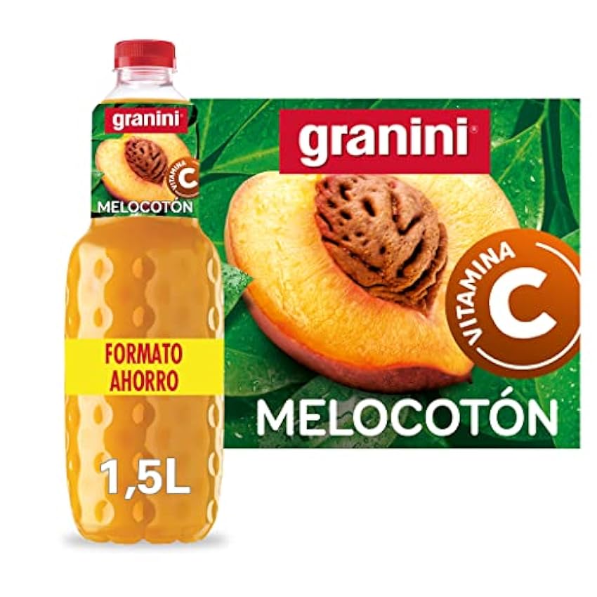 Granini - Néctar de Melocotón a partir de Zumo de melocotón Pack 6 x 1,5L Formato Ahorro LAeXBTKT