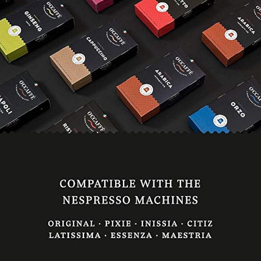 O´CCAFFÈ – Ristretto | Cápsulas compatibles con Nespresso | 200 unidades | Café de torrefacción extralenta en tambor de una empresa familiar italiana nlhzBQL0