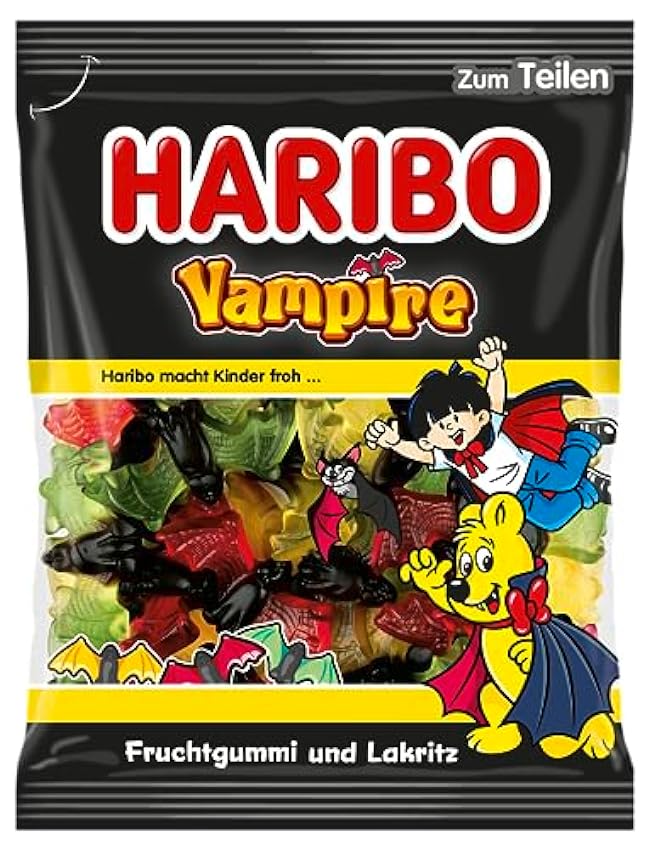 Caramelos Haribo | Vampiros Haribo | Dulces Haribo | Regalo Haribo | 175 Gramo Total kKFRhKiT