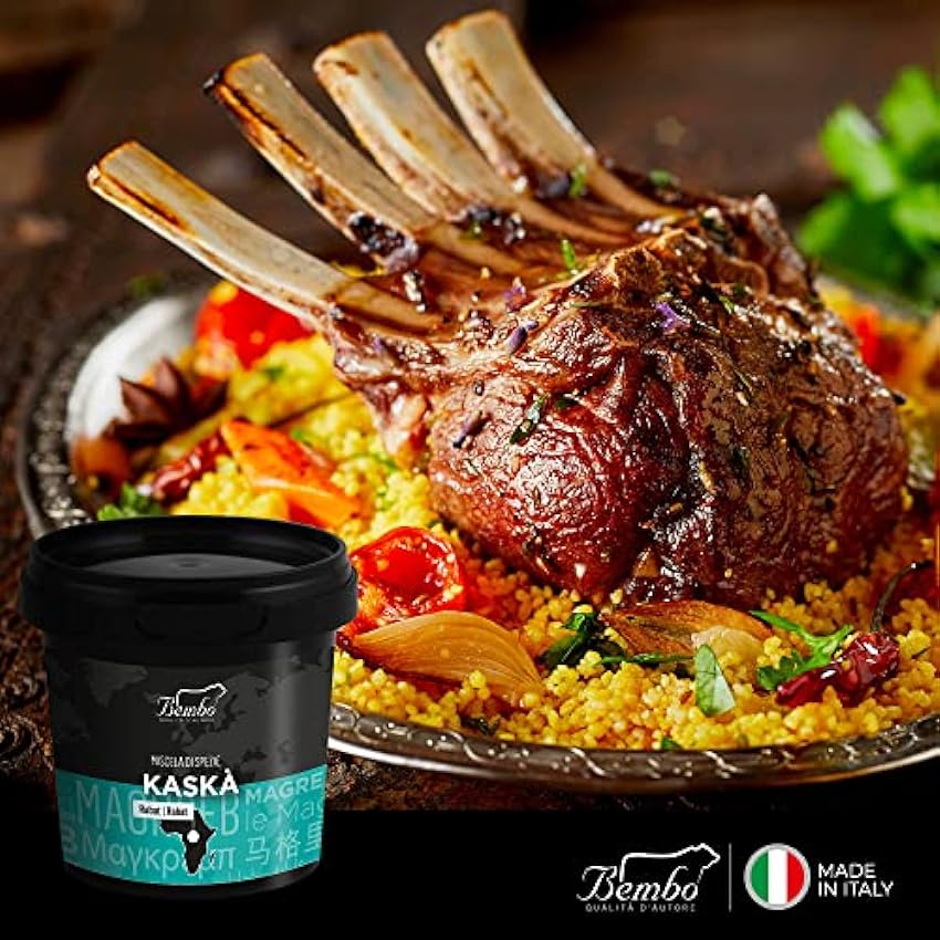 Kaskà Bembo 60 g - Mezcla de especias para Cous Cous - La mezcla más famosa del Magreb - Para carnes de cordero y pescado - (Kaskà 60 g) hlusFpLs