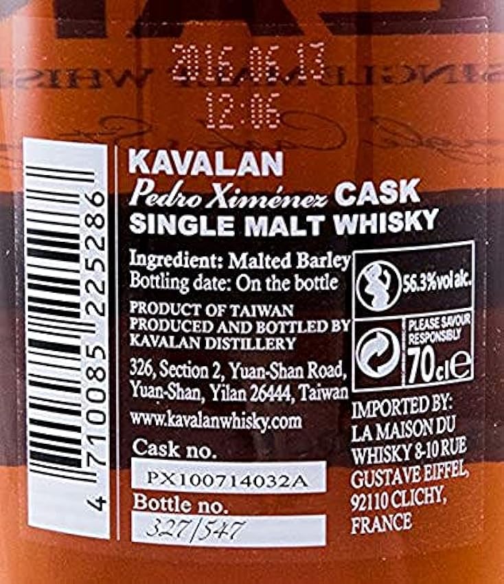 Kavalan SOLIST Single Malt Whisky Pedro Ximénez 57,1% Vol. 0,7l in Holzkiste MbVY0HIi