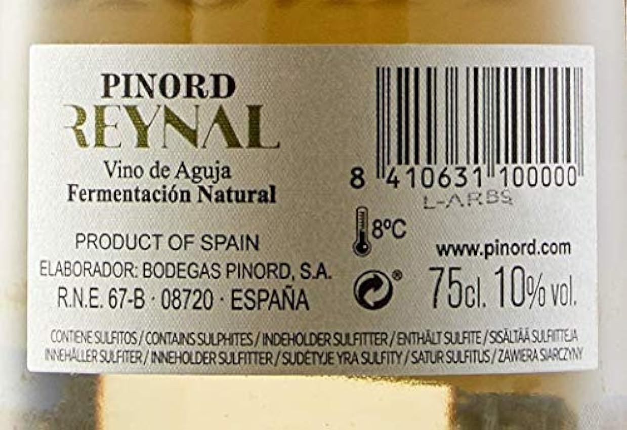 Pinord Reynal Blanco Suave Frizzante Vino de Aguja Pack 2 botellas 750 ml - 1500 ml nTx1z7ys