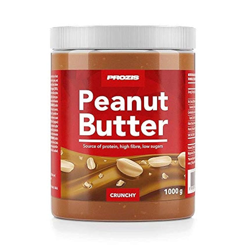 Prozis Peanut Butter 1kg - Deliciosa y de Textura Crujiente - Fuente Natural de Proteína - Apta para Dietas Veganas, Kosher y Halal - Sin Sal Añadida y Sin Grasas Trans iZRKTmQv