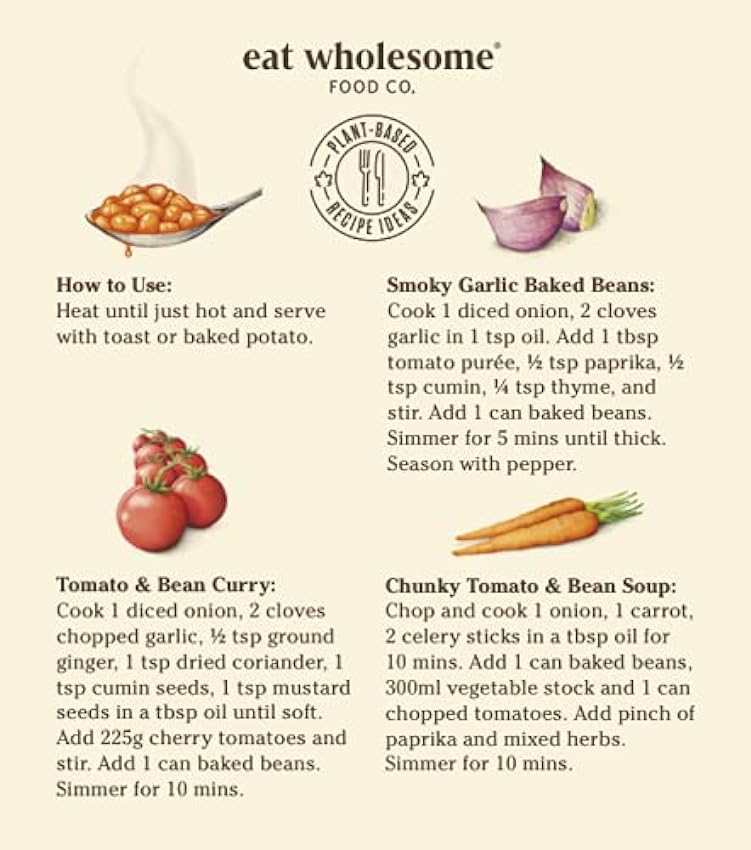 Eat Wholesome Food Co. - Eat Wholesome Frijoles horneados Ecológicas, 400 g (Paquete de 12) nuNLePmx