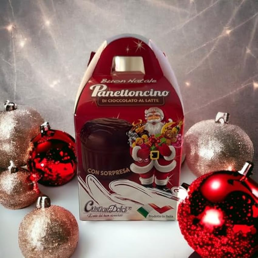 Panettoncino di Puro Chocolate con Leche con Sorpresa, 80gr Feliz Navidad! fxagl3jW