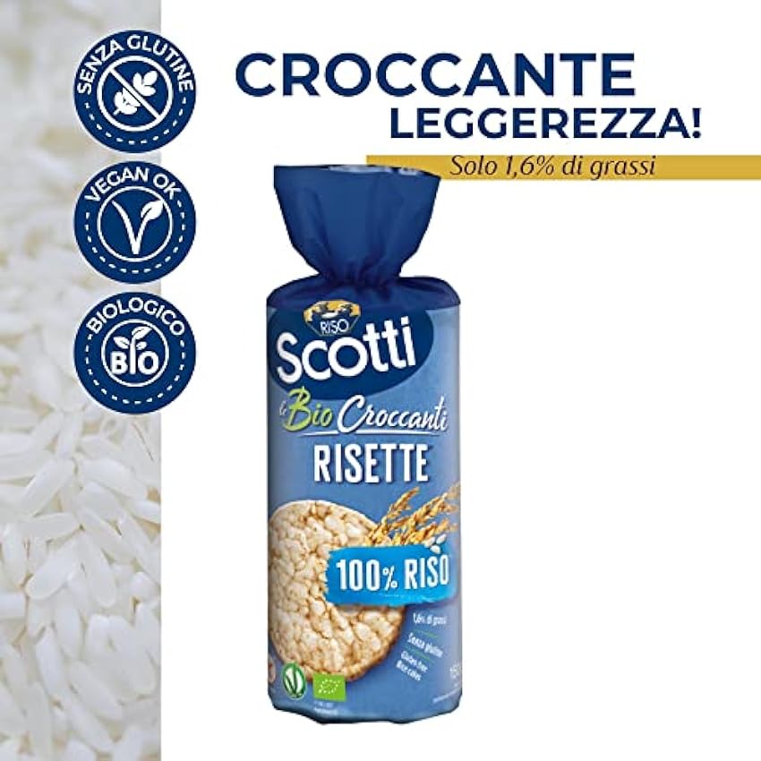Scotti - Risette, Gallette di riso, Biologiche - 150 g lyAmQZkx