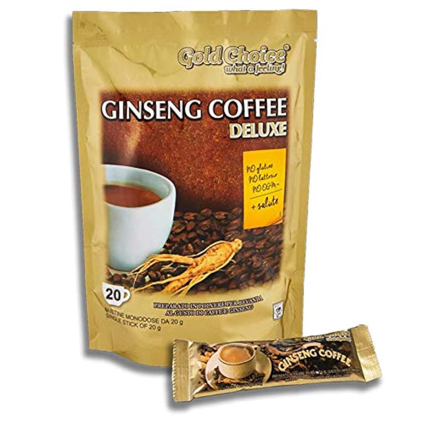 Ginseng Coffee Deluxe - Café soluble al ginseng - 20 stick de 20g Mtk5d448