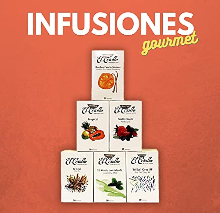 El Criollo - Infusión Frutos Rojos Gourmet | Pack de 2x20 (40 bolsitas) Hc7r0YnS