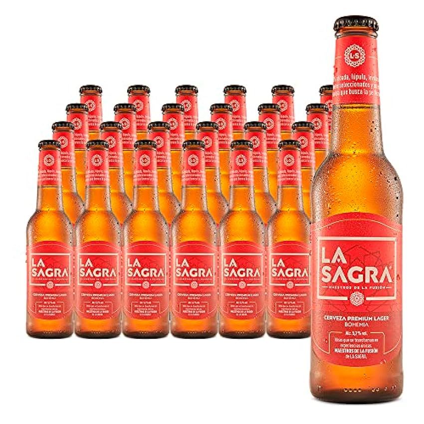 La Sagra - Cerveza Lager estilo Pilsner - Alc. 5,2% Vol. - Caja de 24 botellas de 330 ml - Total: 7920 ml omtcZbrC