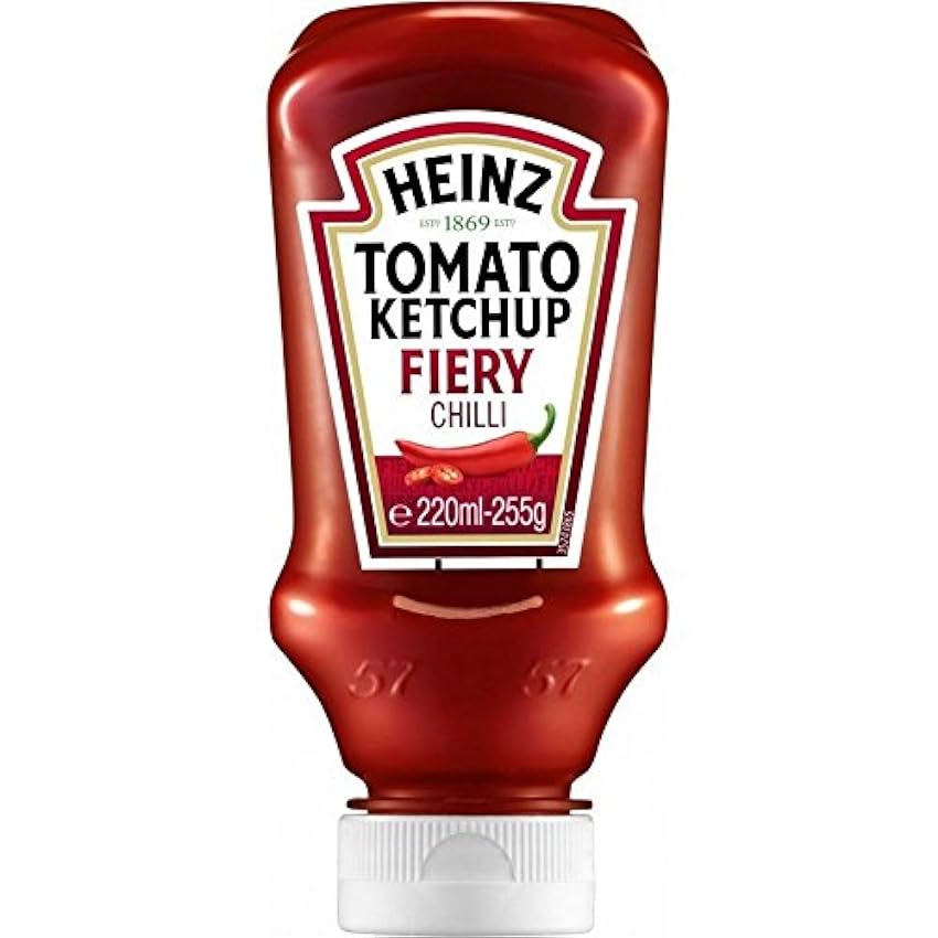 Heinz Tomato Ketchup con Fiery chile 255g JrCyYJ55