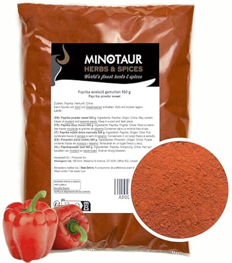 Minotaur Spices | Pimentón Dulce molido, Polvo de pimen