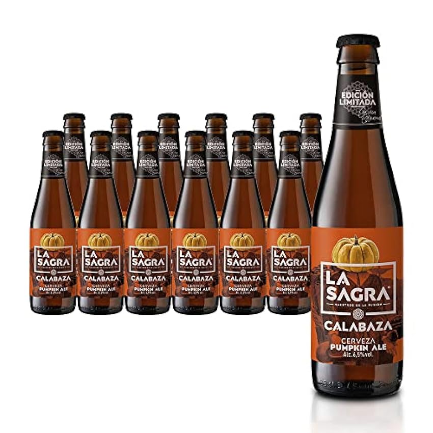 La Sagra Calabaza y Canela. Cerveza Pumpkin Ale. 6,5% Vol.. Caja con 12 botellas de 33 cl gsRZVh61