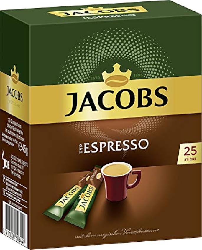 Jacobs Espresso Sticks 25 raciones/paquete, 4 unidades 