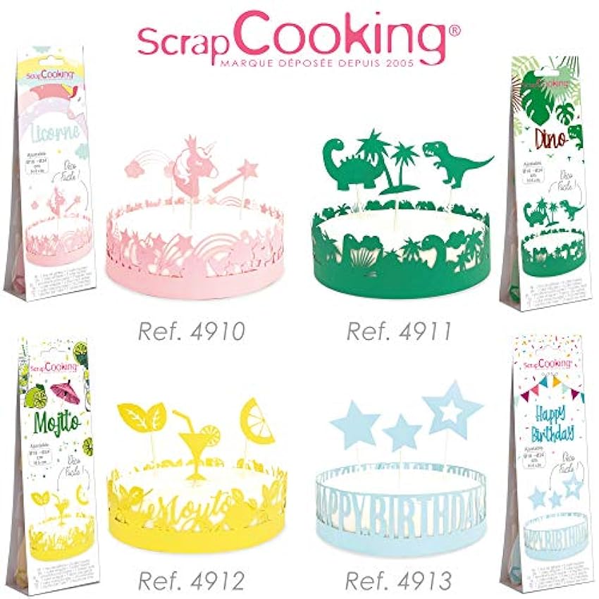 ScrapCooking 4912 - Kit de decoración para tartas, pasteles, postres, cumpleaños GPwfEtkG