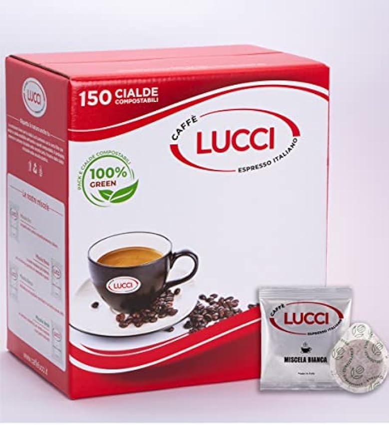 Caffè Lucci 150 cápsulas de 44 mm, mezcla blanca oljyq0
