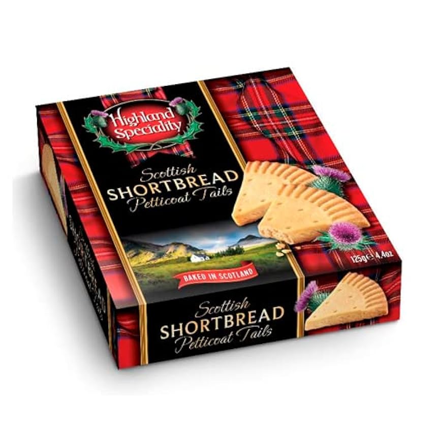 Highland Speciality Scottish Shortbread Petticoat Tails Baked In Scotland 125g JqOIZsnX