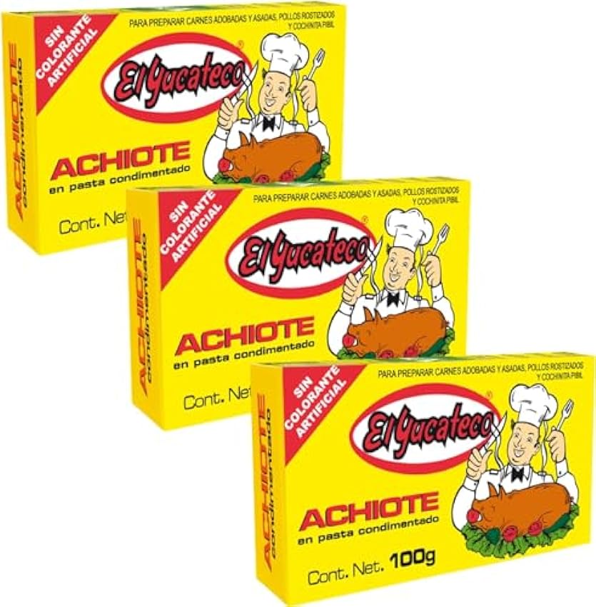 MexGrocer El Yucateco Achiote Paste 100 g (Pack of 3) f