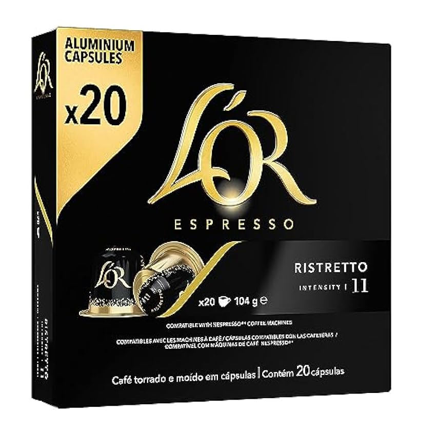 Cápsulas de café L´OR Espresso Ristretto, (1x20 ca
