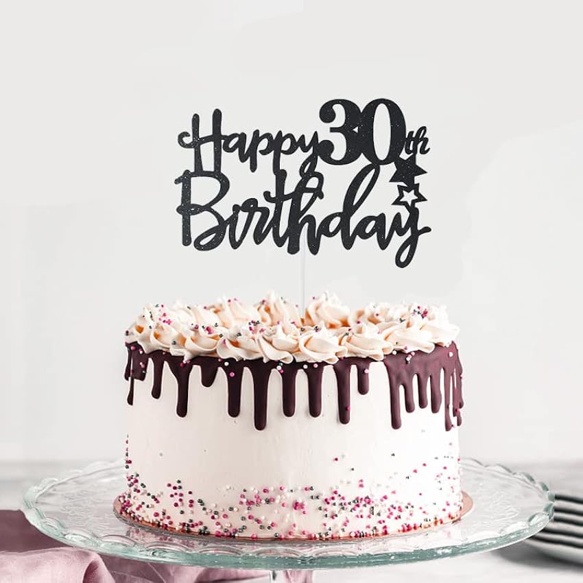 HCRXVV Decoración para tarta de cumpleaños con texto en inglés 
