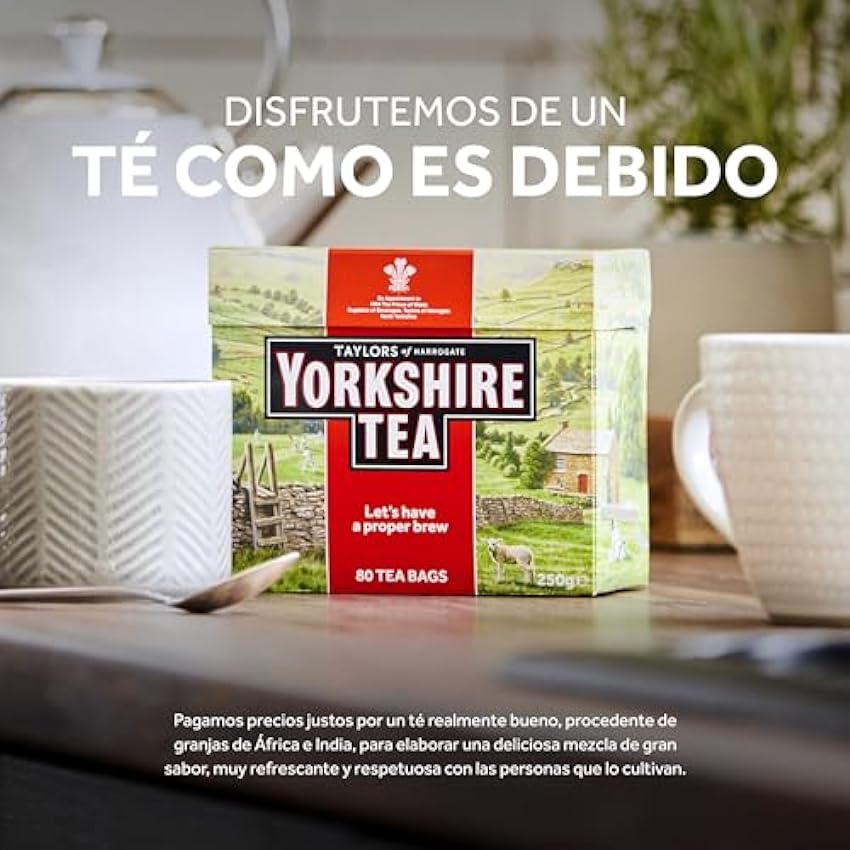 Yorkshire Tea - Té Negro Inglés, Refrescante y Fuerte - Origen Responsable - 160 Bolsitas hGj0Ytzy