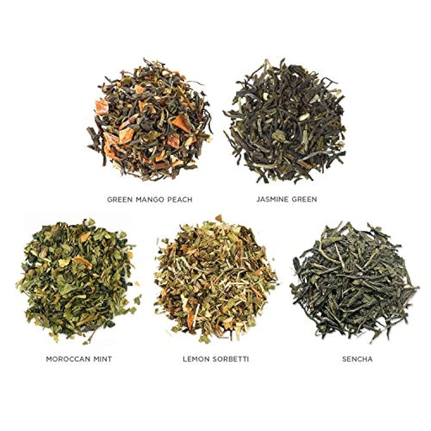 Hojas Sueltas de Té Verde de UN SOLO USO de Tea Forte, caja de un surtido de variedades de té, 15 bolsas de un solo uso iTKbKmSt