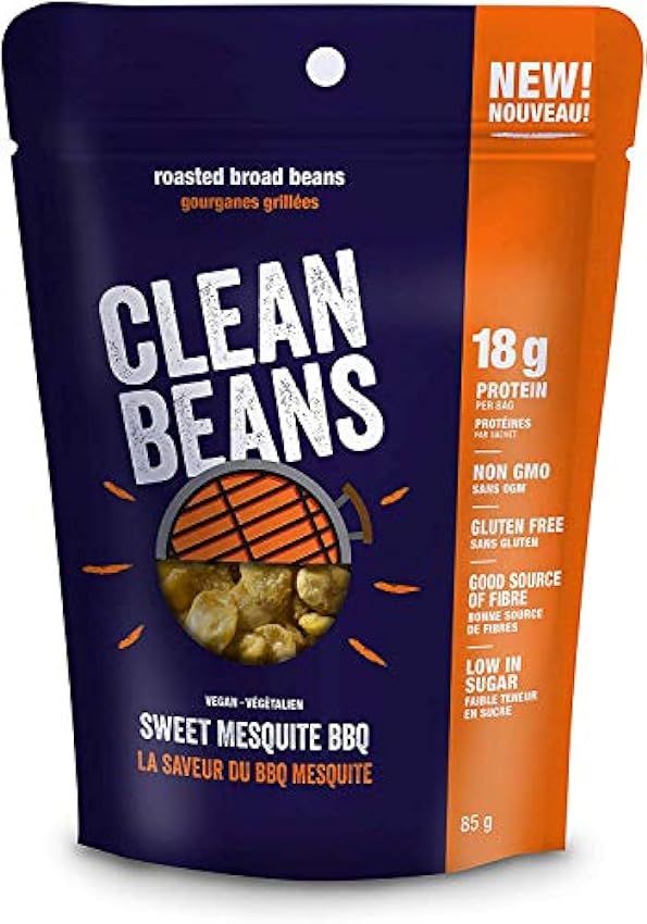 NUTRAPHASE CLEAN BEANS SWEET MESQUITE BBQ 6 X 85g (BOX OF 6) iKOtFGYB