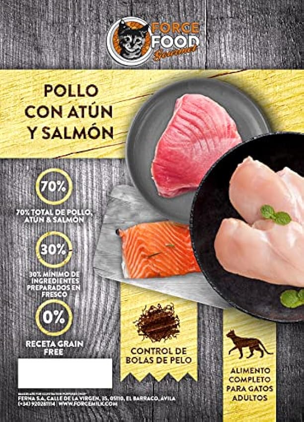 FORCEFOOD Gourmet Pollo con atun y Salmon (5 Kg) kYA7zTMy