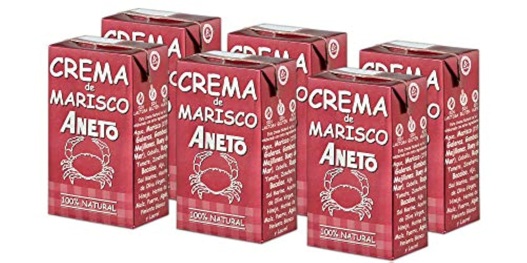 Aneto 100% Natural - Crema de Marisco - caja de 6 unidades de 1L j2epV4Fd