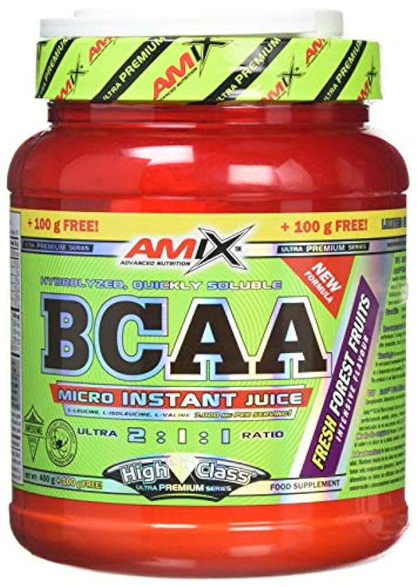 AMIX Nutrition | BCAA Instant Juice | Aminoácidos Ramificados 2:1:1 | Sabor a Sandía | 400 g + 100 g Gratis | Aumenta Energía y Resistencia | BCAA Polvo | Quemador de Grasa | Especial para Deportistas lsMsCKej