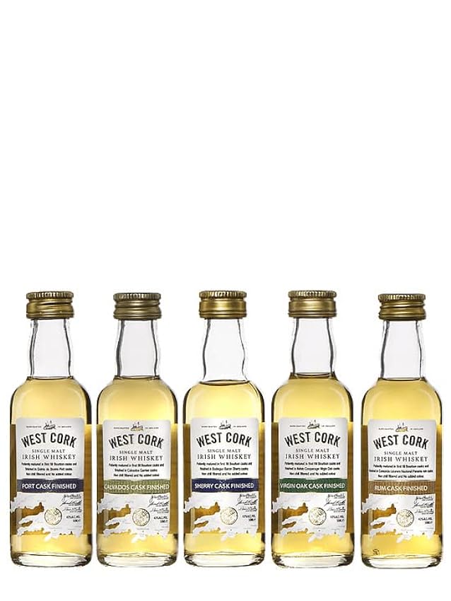 West Cork CASK COLLECTION Miniset 43% Vol. 5x0,05l in Giftbox IvKjs1wX