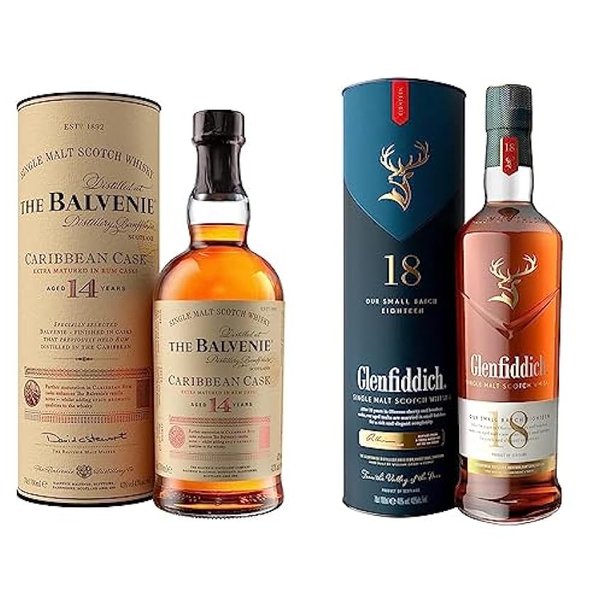The Balvenie Whisky Caribbean Cask 70cl & Glenfiddich -