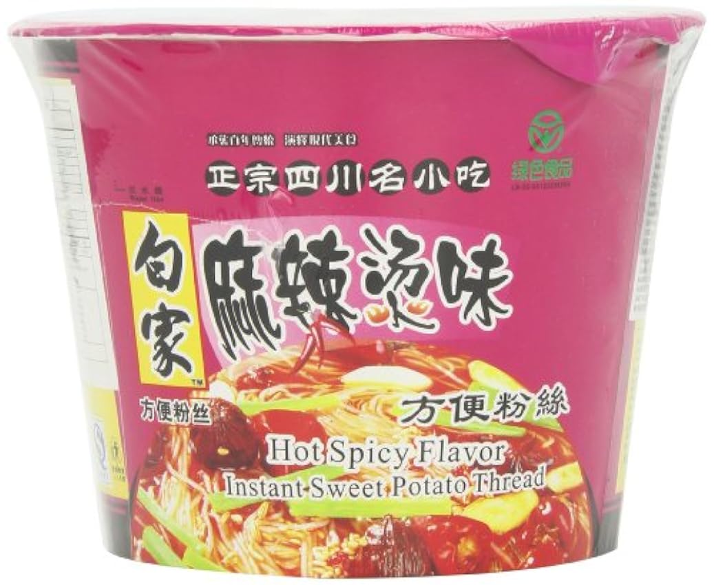Baijia Vermicelli Inst. Pack de tazas Strong & Spicy de 12 x 105 gr 0.105 ml - Pack de 12 MurAZ7QT