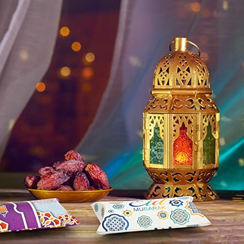 20 cajas de regalo de Ramadán Mubarak, cajas de regalo de Eid Mubarak, cajas de regalo para Ramadán Mubarak, caja de dulces y chocolate para decoraciones de fiesta Ramadán Mubarak LDfTRoRC