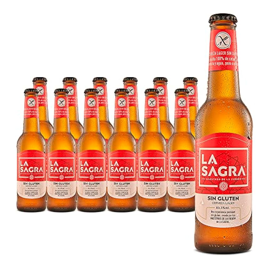 La Sagra Sin Gluten - Alc. 5,0% Vol - Caja de 12 botellas de 330 ml - Total: 3960 ml ly3yfcF5