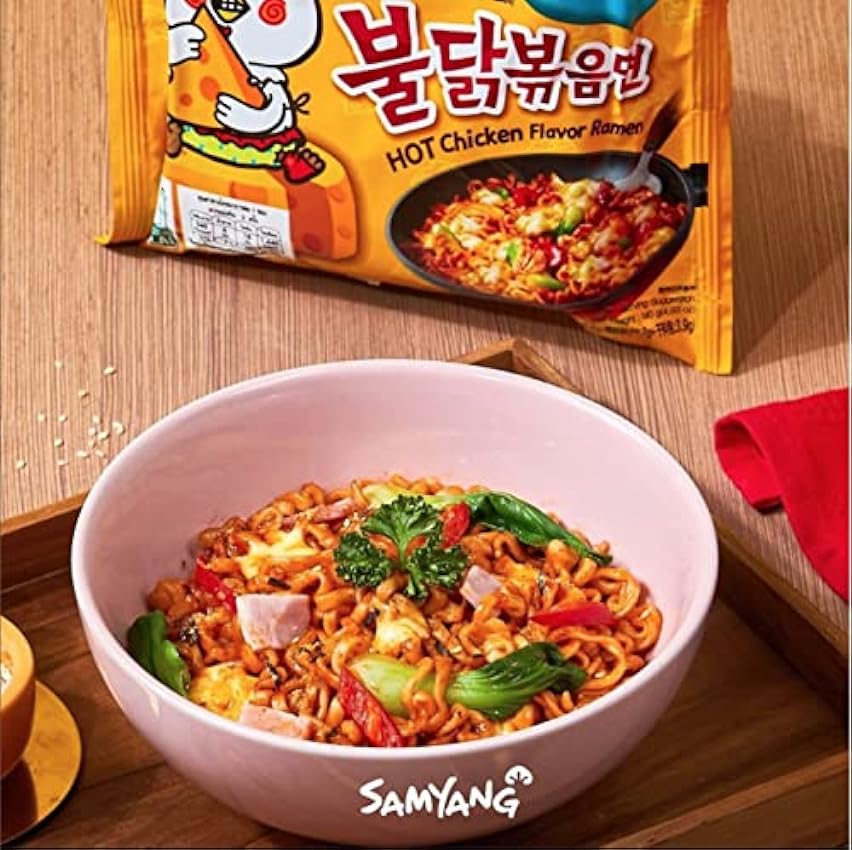 Lote 5 Ramen Coreano y 2 Palillos WikiMark. Incluye Samyang Noodles Carbonara, Ottogi Jin Spicy, Samyang Hot Chicken, Samyang Hot Taste of Korea, Nongshim Shin Ramyun Noodle Soup. pt93A0wV
