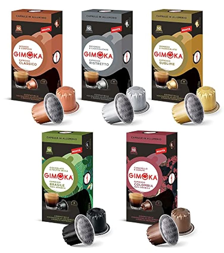 Gimoka - Compatible Para Nespresso - Cápsulas Aluminio 
