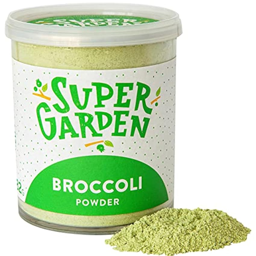 Super Garden brócoli liofilizado en polvo - Producto 100% puro y natural - Apto para veganos - Sin azúcares, aditivos artificiales ni conservantes añadidos - Sin gluten - No OMG iA6B4Gyz