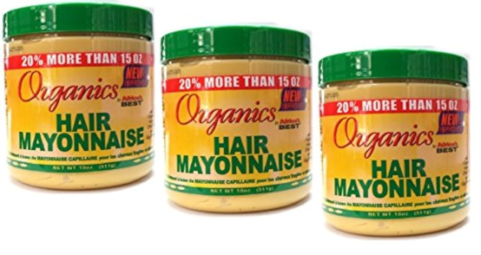 Africa´s Best Organics Hair Mayonnaise - 3 paquetes de 426 g (total - 1,278 g) iM1cIjMy