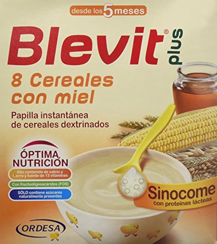 Blevit Plus Sinocome 8 Cereales con Miel - Paquete de 2