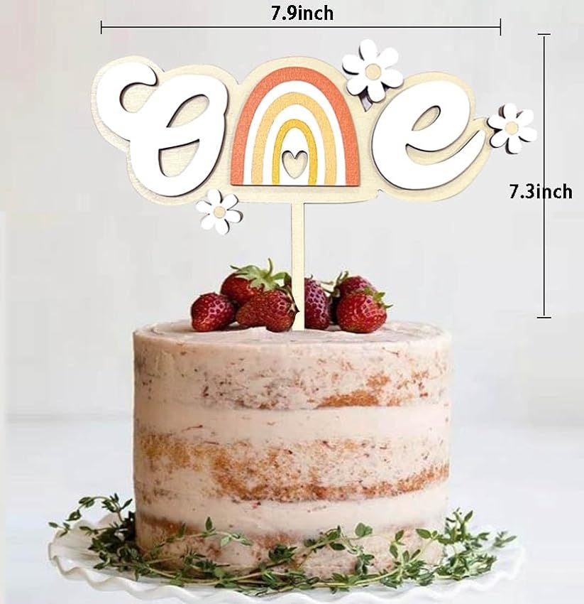 Decoración de pastel de madera para primer cumpleaños, decoración para tarta de cumpleaños, decoración de cumpleaños para baby shower, decoración para tartas psRWwaDG
