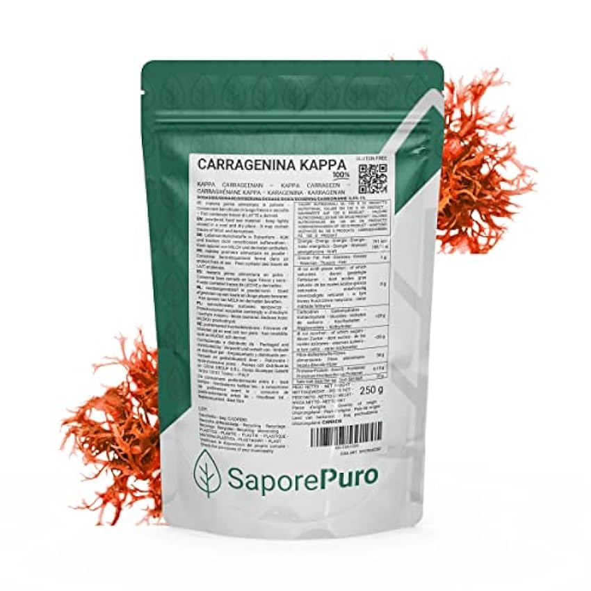 Saporepuro Carragenina en polvo 250 gr - ideal para hel
