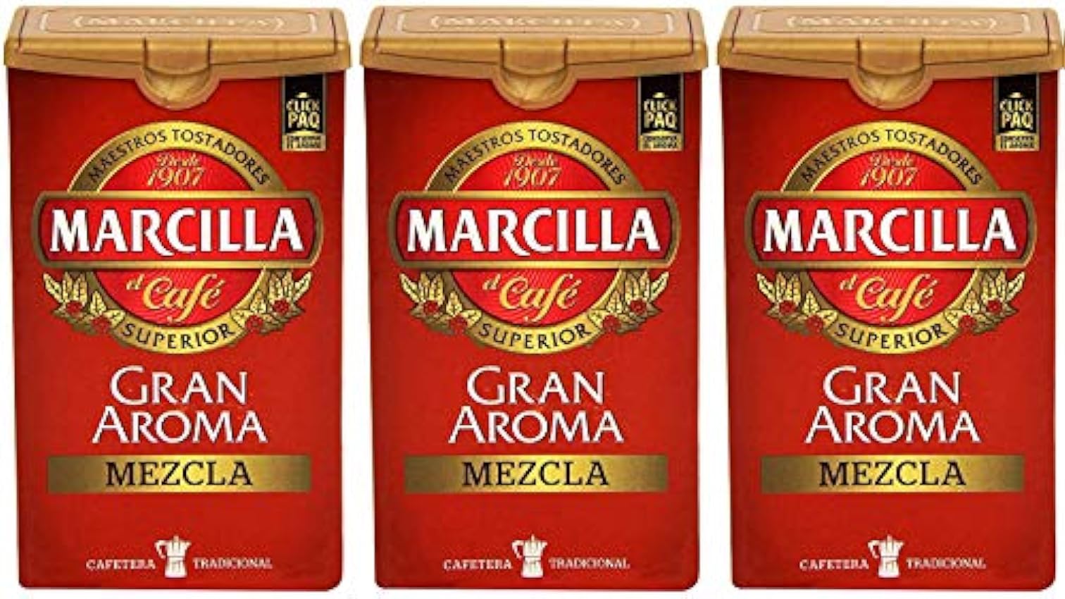 Marcilla Molido GRAN AROMA MEZCLA - [Pack de 3] jpCwxie
