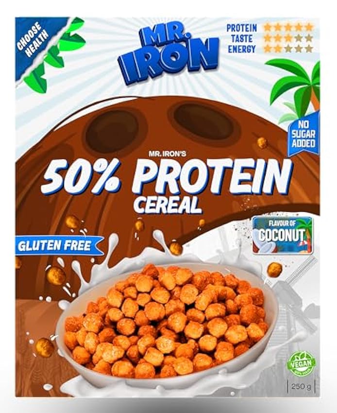 MR.IRON Coconut Gluten Free Protein Cereal 250 G 1 Pack