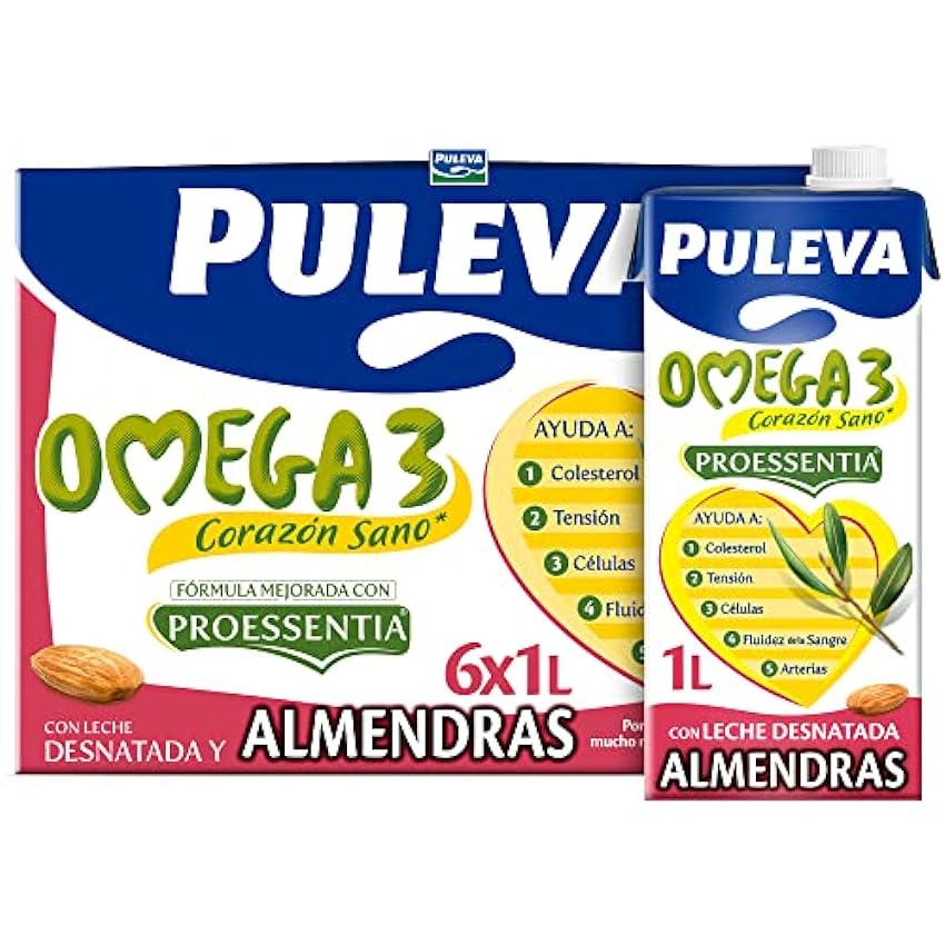 Puleva Omega 3 con Almendra Pack 6 x 1L lwD6t6u4