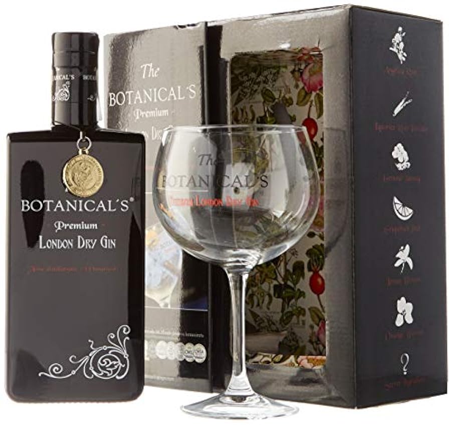 The Botanical´s - Pack con Ginebra London Dry y Copa Balón, 700 ml ICAly037