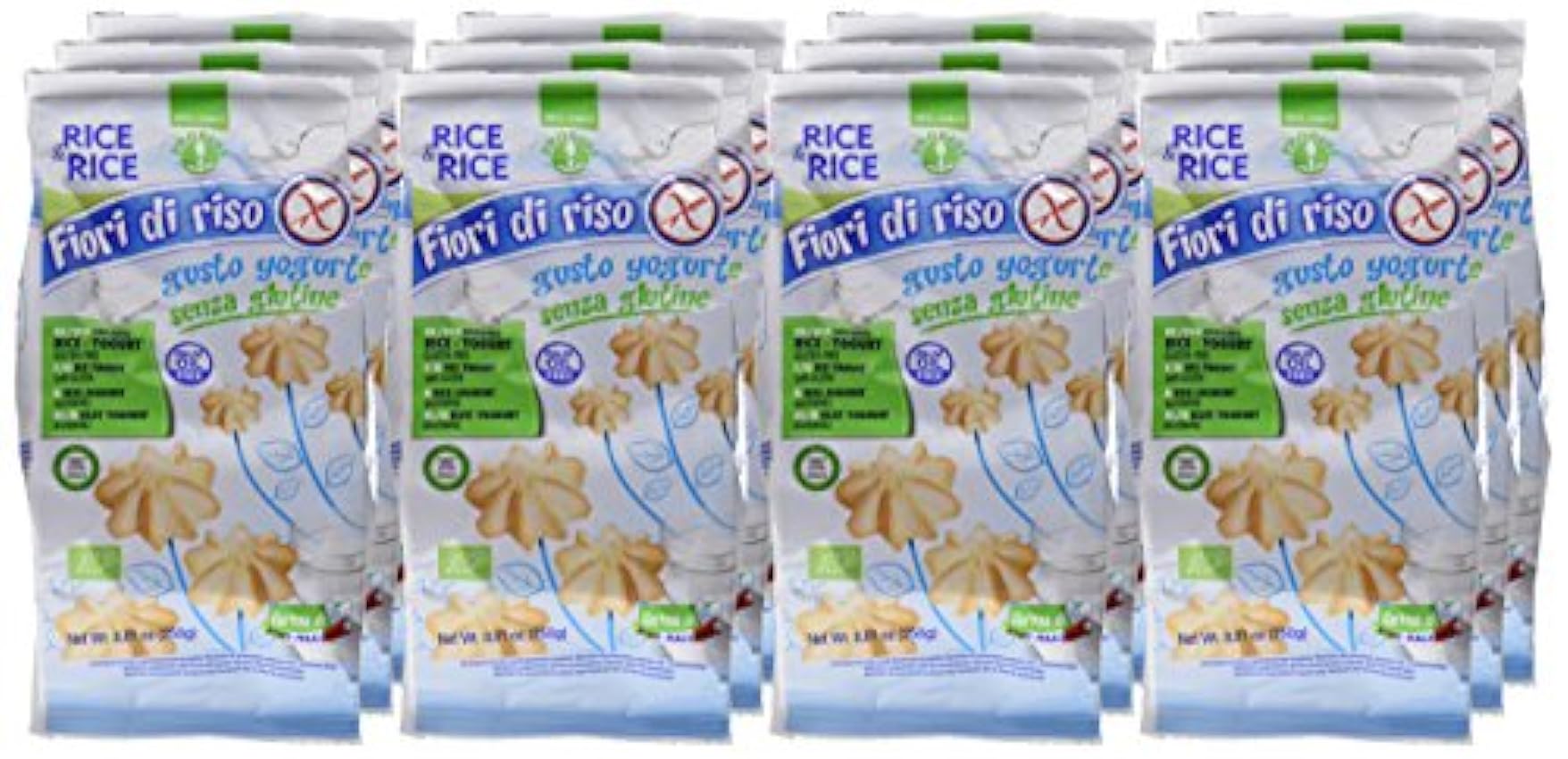 Probios Rice&Rice Galletas de Arroz Preparadas con yogur - Paquete de 8 x 250 gr - Total: 2000 gr Ik8o8EFu